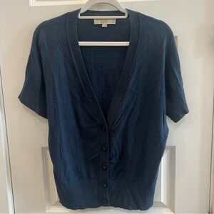 Loft V Neck Short Sleeve Cardigan